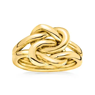 Ross-Simons Italian 18kt Gold Over Sterling Double Love Knot Ring