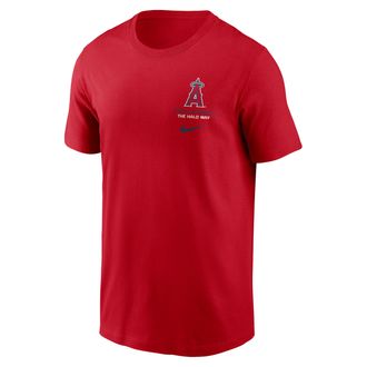 Nike Los Angeles Angels 2-Hit Nike Mens MLB T-Shirt in Red | N19962QANG-1DJ