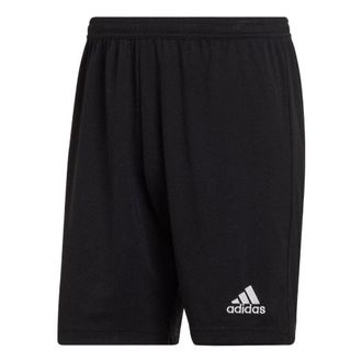 adidas Mens adidas Solid Color Logo Printing Straight Casual Shorts Black H57504