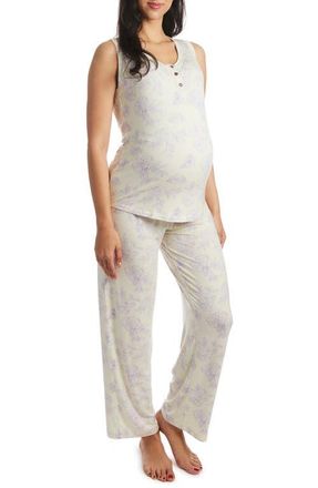 Everly Grey Joy During & After 2-Piece Maternity/Nursing Sleep Set in Bali at Nordstrom, Size X-Large