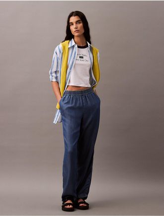 Calvin Klein Jeans Calvin Klein Womens Relaxed Denim Pull-On Jeans - Blue - XS