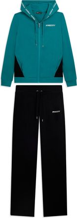 Freddy Tuta con zip e cappuccio, inserti a contrasto e dettagli logo