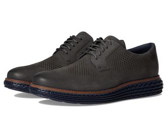 Cole Haan Original Grand 2.0 Oxford Mens Lace Up Wing Tip Shoes Raven Nubuck/Midnight Moon : 11.5 D - Medium, Leather