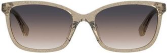 Kate Spade New York tabitha 55mm rectangular sunglasses in Glitter Crystal/greybrown Ds at Nordstrom