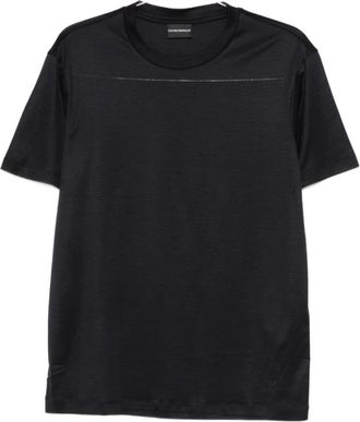 Emporio Armani T-shirt met ronde hals - Heren - T-shirts - Zwart - M - Katoen - Tops