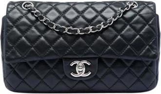 Chanel Pre-owned Double Flap Shoulder Bag - Dames - Vintage Schoudertas - Zwart - ONE Size - Leer - Vintage