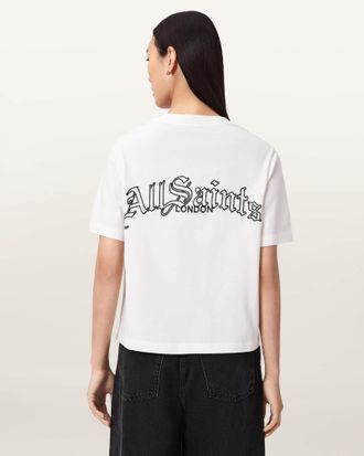 AllSaints Cotton Descent Lisa Short Sleeve Boxy T-Shirt, Size: XS