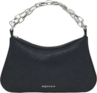 Alexander McQueen Tassen, Dames, Zwart, ONE Size, Leer, T-Bar Mini Pouch