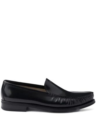 Prada Brushed Leather Loafers Shoes