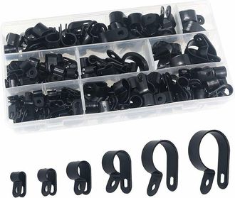 OEM 200 Clip In Plastica Di Nylon - Elementi Di Fissaggio Per Tubi, Cavi, Tubi Flessibili E Condotti &Oslash; 5/6/10/13/19/23 Mm