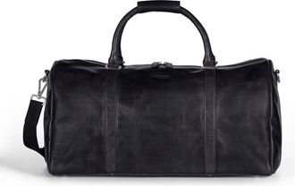 Howard London Weekendtas Hunter - Heren - Weekendtassen - Zwart - ONE Size - Leer - Tassen