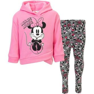 Disney Hoodie & Leggings Set in Pink Glitter at Nordstrom, Size 12M