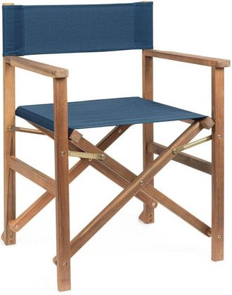 BIZZOTTO Bizzotto - Silla Regista Noemi Azul - Madera De Acacia - Tela De Poli&eacute;ster - 52x59x83 Cm
