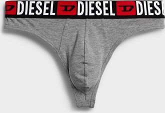 Diesel Mens Logo-waist stretch thong Cotton