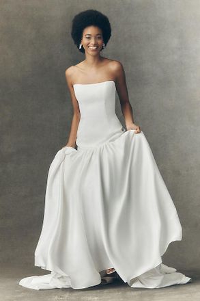 Jenny Yoo Jenny by Jenny Yoo Sienna Strapless Drop-Waist Wedding Gown