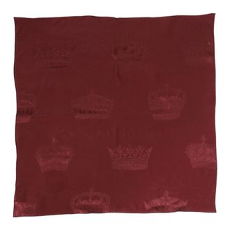 Dolce & Gabbana Pocket Scarves, male, Brown, Size: ONE SIZE Crown Square Foulard