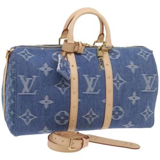 Louis Vuitton Pre-owned Denim travel-bags - Dames - Pre-owned - Blauw - Maat: ONE Size Denim