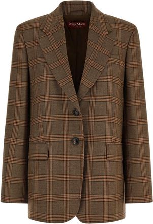 Max Mara Brown Peaked Lapel Blazer