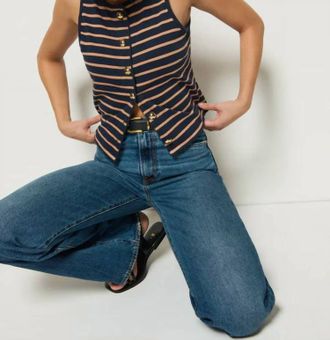 Nation Ltd Abbie Tank In Latte Stripe