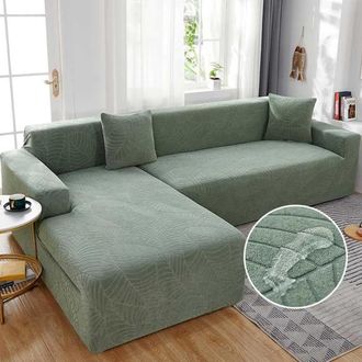 OEM Funda El&aacute;stica Para Sof&aacute; Esquinero De 3 Plazas, Impermeable, De Ajuste Universal, Color Verde