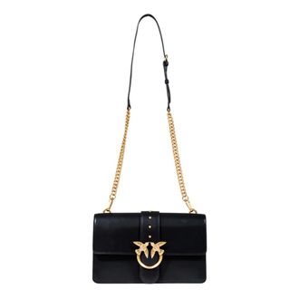 Pinko Cross Body Bags, female, Black, Size: ONE SIZE Love One Classic St. Cl Vitello