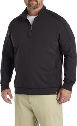 Tommy Bahama Big & Tall Ben and Terry Half-Zip Pullover in Coal at Nordstrom, Size 4X Big