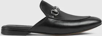 Gucci Mens Mule With Horsebit, Black, Leather