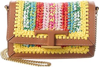Tod's Leather & Straw Belt Bag
