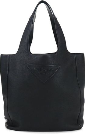 Prada Black Leather Tote Bag (Pre-Owned)