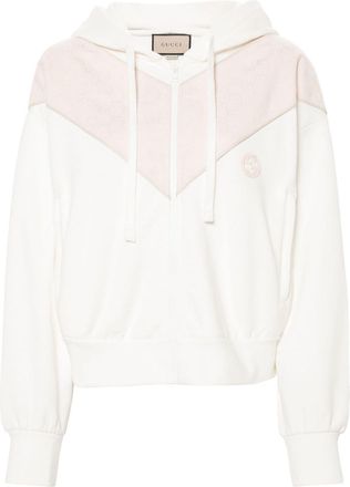 Gucci Interlocking G-patch cotton sweatshirt - women - Cotton/Polyester - S - Neutrals
