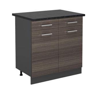 Vicco Mueble Bajo De Cocina R-line, Gris Noble, 80 Cm, Et Antracita
