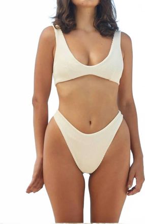 Haight Ribbed Beta Bottom In White Clay