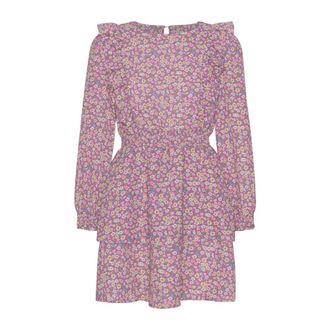Americandreams Patricia LS Cotton Dress - Dames - Korte kleedjes - Veelkleurig - M - Katoen - Kleedjes