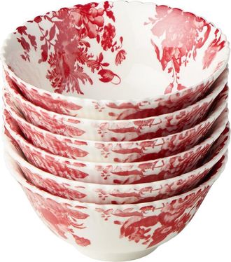 Certified International Gabrielle Rose Set Of 6 All Purpose Bowls