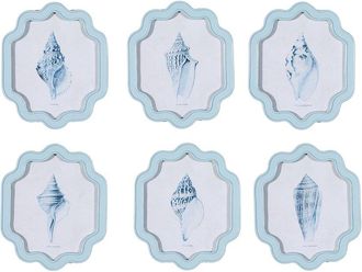Two's Company Set Of 6 Shell Wall Art Pieces