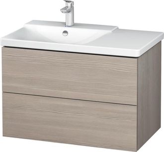 Duravit Duravit L-cube Mueble De Pared De 820mm De Ancho, Profundidad 481, 2 Cajones, Cabe p3 Comfort Art&iacute;culo 233385, Cuenca Izquierda, Color: Decoraci&oacute;n Pin