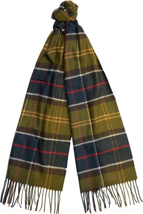 Barbour Yaxley Tartan Scarf - unisex - Wintersjaals - Groen - ONE Size - Wol - Accessoires