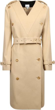Burberry Cappotto Lana - Dames - Trenchcoats - Beige - 2XS - Katoen - Jassen