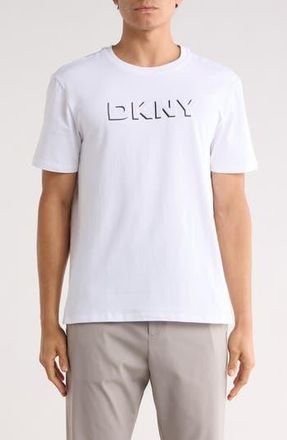 DKNY Shadow Embossed Graphic T-Shirt in White at Nordstrom Rack, Size X-Large