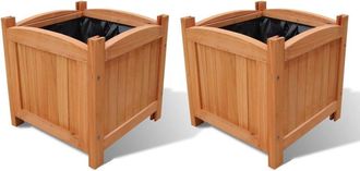 vidaXL Wooden Raised Bed 11.8 x 11.8 x 11.8 Set of 2, 41301