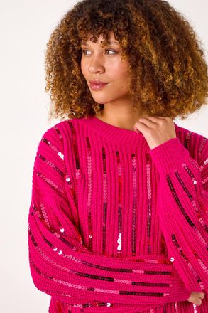 Roman Striped Sequin Knitted Jumper
