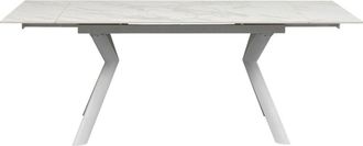 Kare Design Mesa ext. Xenia blanco 140(+30+30)x80cm