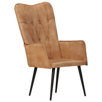 vidaXL Sill&oacute;n Orejero De Lona Marr&oacute;n Vidaxl