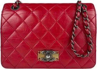Chanel Pre-owned Cross Body Bags, female, Red, Size: ONE SIZE Pre-owned Leather chanel-bags