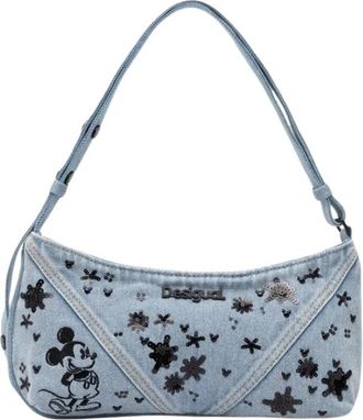 Desigual Mickey Sple Crossbody Tas - Dames - Schoudertassen - Blauw - ONE Size - Denim - Tassen