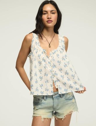 Lucky Brand Womens Printed Swing Tank
