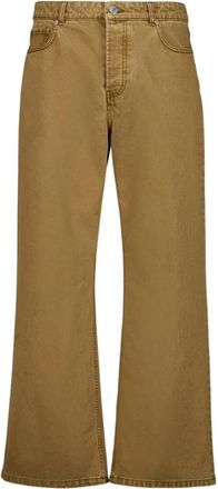 Ami Cotton Wide-Leg Jeans - Heren - Loose Fit Jeans - Bruin - W32 - Katoen - Jeans