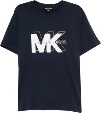 Michael Kors logo-embossed T-shirt - men - Cotton - 3XL - Blue