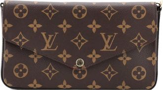 Louis Vuitton Felicie Pochette canvas crossbodytas met monogram - Bruin