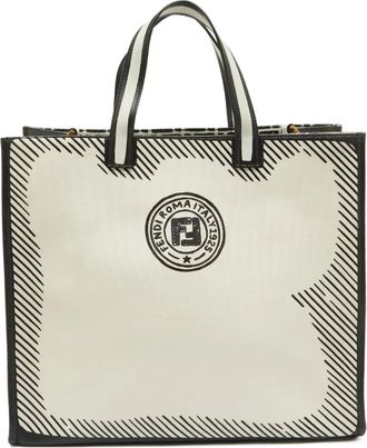 Fendi x Joshua Vides Borsa tote con logo - Bianco